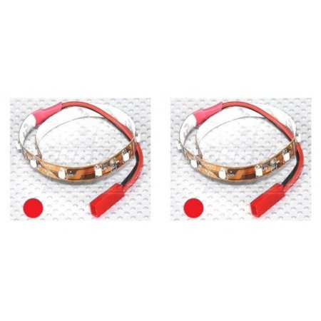 2 x Quantity of Helicopter Quadcopter Airplane Boat Car Controller LED Strip with JST Connector 200mm Red Lights Night Flying