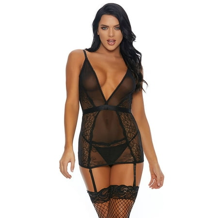 Lace Contrast Chemise