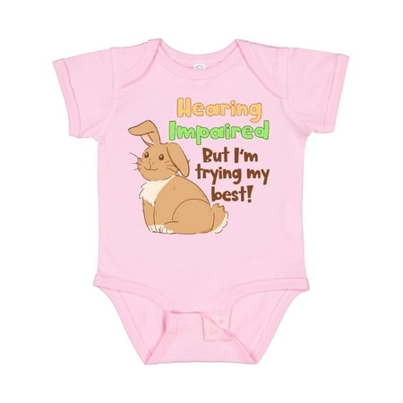 Inktastic Hearing Impaired but I m Trying My Best Cute Brown Bunny Gift Baby Boy or Baby Girl Bodysuit
Inktastic Hearing Impaired but I m Trying My Best Cute Brown Bunny Gift Baby Boy or Baby Girl Bodysuit