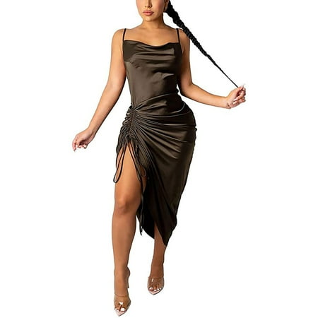 Wedding Guest Dresses for Women Sweater Dress Women s Dress Leisure Pure Sleeveless Sling Crew Neck Bandage Short Dress on Clearance Summer Dresses Womens Tops Dressy Casual Brown L
Wedding Guest Dresses for Women Sweater Dress Women s Dress Leisure Pure Sleeveless Sling Crew Neck Bandage Short Dress on Clearance Summer Dresses Womens Tops Dressy Casual Brown L