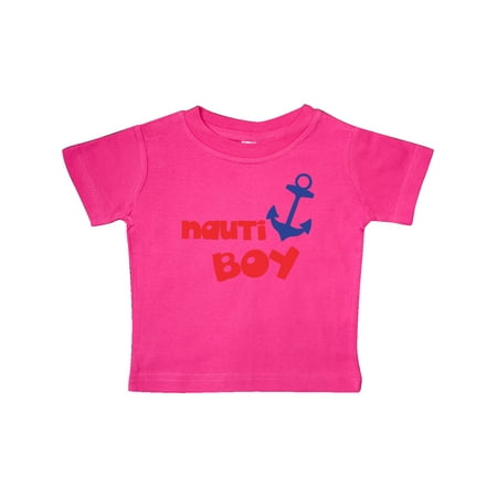 Inktastic Nauti Boy Boat Anchor Nautical - Red Blue Gift Baby Boy T-Shirt