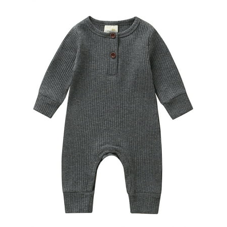Beiwei Baby Cute Buttons Romper Solid Color Casual Jumpsuit Newborn Long Sleeve Home Bodysuit Dark Gray 80cm
Beiwei Baby Cute Buttons Romper Solid Color Casual Jumpsuit Newborn Long Sleeve Home Bodysuit Dark Gray 80cm