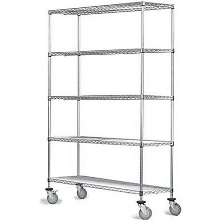14 Deep x 30 Wide x 80 High 5 Tier Gray Wire Shelf Truck with 800 lb Capacity
14 Deep x 30 Wide x 80 High 5 Tier Gray Wire Shelf Truck with 800 lb Capacity