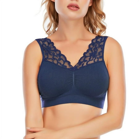 Clearance!Women Lace Racerback Bralette Padded Deep V Neck Crop Top Seamless Bra
Clearance!Women Lace Racerback Bralette Padded Deep V Neck Crop Top Seamless Bra
