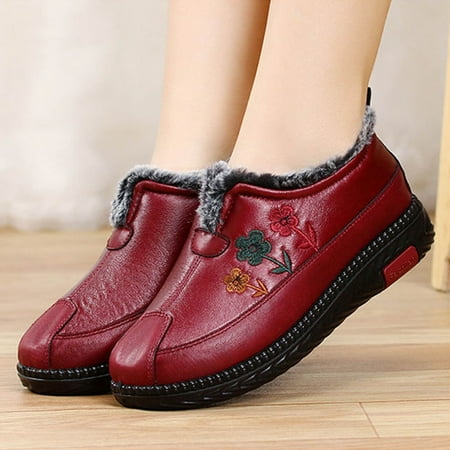 Mackneog Winter Women Snow Boots Flat Bottom Non Slip Waterproof Upper Round Toe Solid Color Flower Embroidery Plush For Warm And Comfort Gift on Clearance
Mackneog Winter Women Snow Boots Flat Bottom Non Slip Waterproof Upper Round Toe Solid Color Flower Embroidery Plush For Warm And Comfort Gift on Clearance