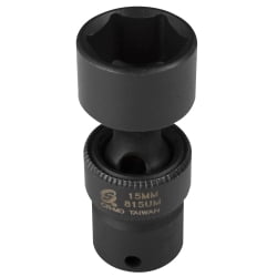 1/4 Drive 6 Point Universal Impact Socket 15mm