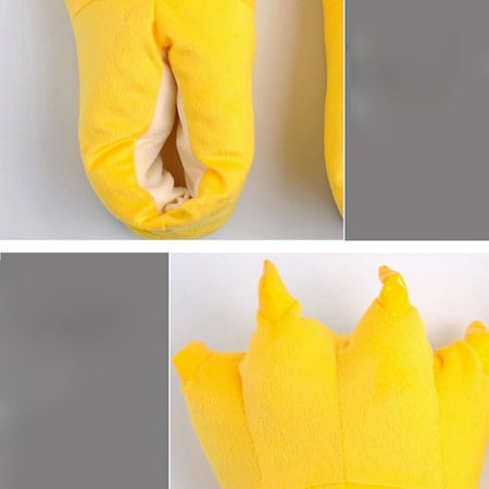 adult women plush indoor slippers funny animal paw monster claw shoes