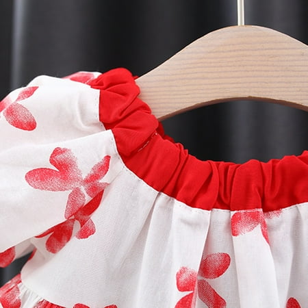 Aayomet Baby Girl Clothes Toddler Girls Short Sleeve Floral Prints Princess Dress Dance Party Dresses Clothes Red 18-24 Months
Aayomet Baby Girl Clothes Toddler Girls Short Sleeve Floral Prints Princess Dress Dance Party Dresses Clothes Red 18-24 Months