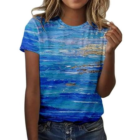 Scrub Tops for Women Summer Short Sleeve O Neck Tee Flower Printed Shirts T Shirt Top
Scrub Tops for Women Summer Short Sleeve O Neck Tee Flower Printed Shirts T Shirt Top