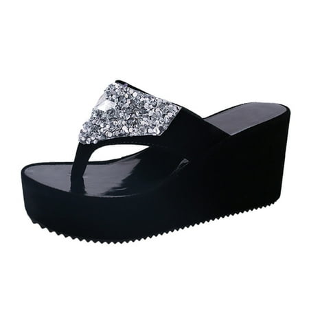Tangnade Casual Shoes Summer Womens Slippers Rhinestone Wedges Flip Flops Fashion Clip Toe Beach Shoe
Tangnade Casual Shoes Summer Womens Slippers Rhinestone Wedges Flip Flops Fashion Clip Toe Beach Shoe