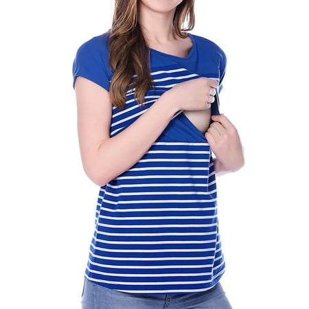 UMfun Maternity O-Neck StripeShort Sleeve Breast-Feeding Pregnant Woman Nursing Blouse
UMfun Maternity O-Neck StripeShort Sleeve Breast-Feeding Pregnant Woman Nursing Blouse