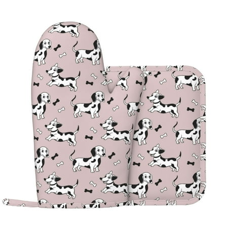 Dalmatian Dog Cute Oven Mitts and Pot Holders Sets with 1 Non-Slip Left Silicone Oven Mitts and 1 Heatproof Insulated Hot Pads for Kitchen Use in Cooking Baking Grilling
Dalmatian Dog Cute Oven Mitts and Pot Holders Sets with 1 Non-Slip Left Silicone Oven Mitts and 1 Heatproof Insulated Hot Pads for Kitchen Use in Cooking Baking Grilling