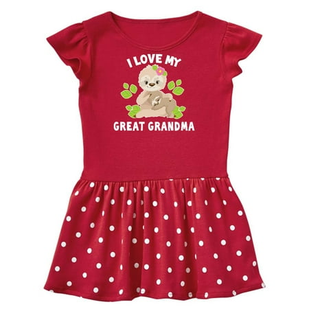 Inktastic Cute Sloth I Love My Great Grandma with Green Leaves Gift Toddler Girl Dress
Inktastic Cute Sloth I Love My Great Grandma with Green Leaves Gift Toddler Girl Dress