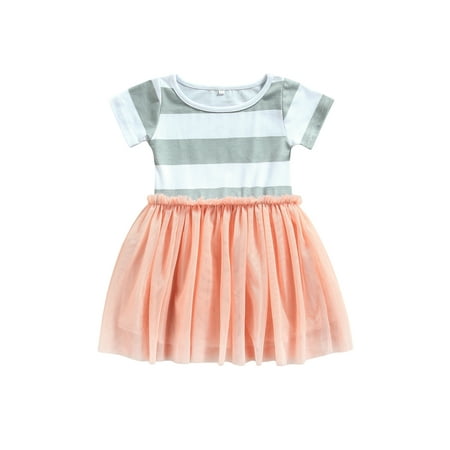 MERSARIPHY Little Girls Summer Dress Striped Pattern Short Sleeve Round Neck Dress Mesh Multi-Layer Ruffle Princess Party
MERSARIPHY Little Girls Summer Dress Striped Pattern Short Sleeve Round Neck Dress Mesh Multi-Layer Ruffle Princess Party
