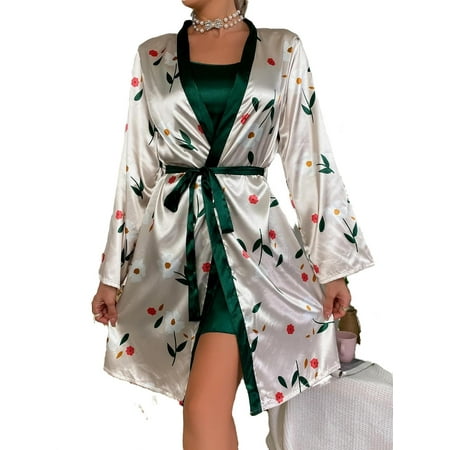Elegant Floral Print Cami Strap Dress Sets Long Sleeve Multicolor Womens Pajama Sets (Women s)
Elegant Floral Print Cami Strap Dress Sets Long Sleeve Multicolor Womens Pajama Sets (Women s)