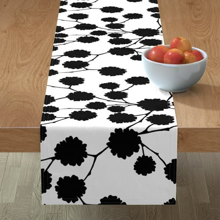 Cotton Sateen Table Runner 72 - Black Flower Blossom White Floral Nature Monochrome Blooms Neutral Print Custom Table Linens by Spoonflower
Cotton Sateen Table Runner 72 - Black Flower Blossom White Floral Nature Monochrome Blooms Neutral Print Custom Table Linens by Spoonflower