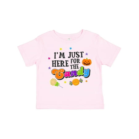 Inktastic Im Just Here for the Candy Gift Toddler Boy or Toddler Girl T-Shirt