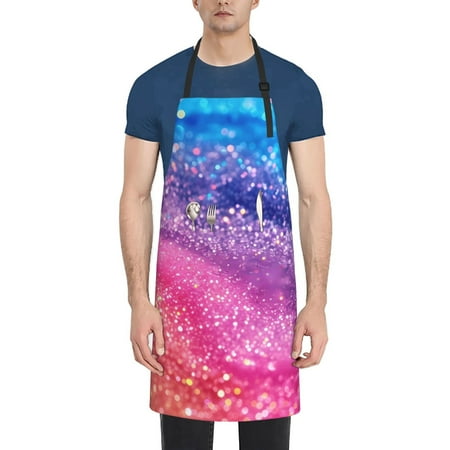 Xecao Rainbow Glitter Cute Print Kitchen Cooking Aprons Waterproof Adjustable Bib Aprons with 2 Pockets for Women Men Chef
Xecao Rainbow Glitter Cute Print Kitchen Cooking Aprons Waterproof Adjustable Bib Aprons with 2 Pockets for Women Men Chef
