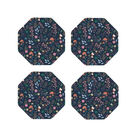 Pofeuu Colorful Flowers Print Coasters for Drinks 4Pack PU Leather Coasters Bar Drink Coasters for Tabletop Protection Furniture from Damage-Octagon
Pofeuu Colorful Flowers Print Coasters for Drinks 4Pack PU Leather Coasters Bar Drink Coasters for Tabletop Protection Furniture from Damage-Octagon