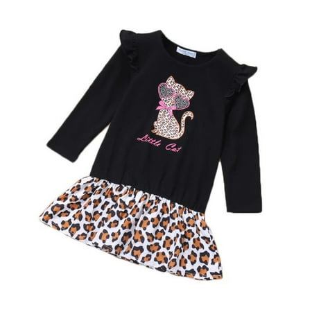 Honeeladyy Toddler Kids Baby Girls Cute Cat Leopard Print Patchwork Dress Outfits Clothes Black
Honeeladyy Toddler Kids Baby Girls Cute Cat Leopard Print Patchwork Dress Outfits Clothes Black