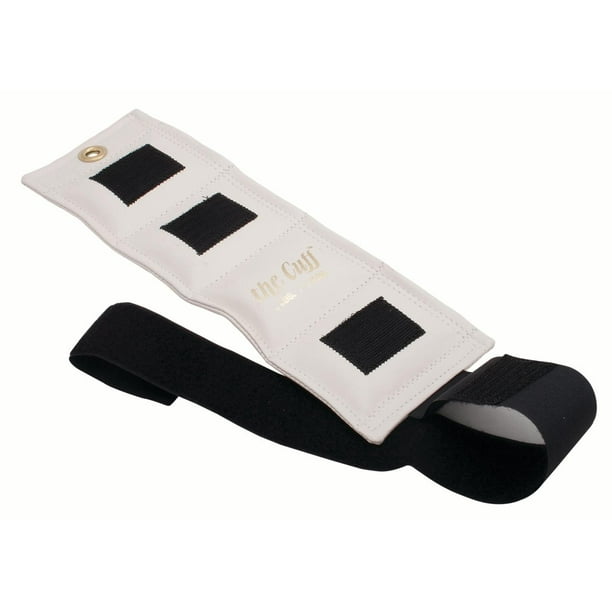 The Cuff Original Adjustable Ankle and Wrist Weight for Yoga, Dance, Running, Cardio, Aerobics, Toning, and Physical Therapy. .25 lb , White