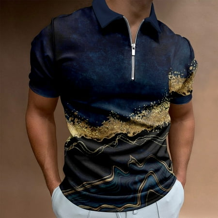 TKing Fashion Mens Shirts Work Clothes Creative Stripe 3D Printing Men s Short-sleeved Zip Shirt Shirts For Men(Navy XXL)
TKing Fashion Mens Shirts Work Clothes Creative Stripe 3D Printing Men s Short-sleeved Zip Shirt Shirts For Men(Navy XXL)