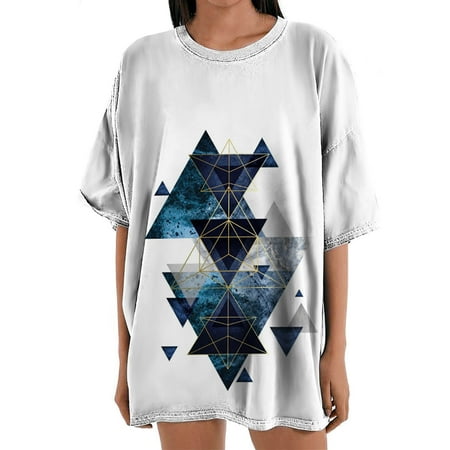 Workout Tops for Women Going Out Tops for Women Women s Geometric Short Sleeves Printed Pattern Casual Short Sleeve Tops Blouse Western Shirts for Women Summer Savings Workout Shirts Blue S
Workout Tops for Women Going Out Tops for Women Women s Geometric Short Sleeves Printed Pattern Casual Short Sleeve Tops Blouse Western Shirts for Women Summer Savings Workout Shirts Blue S