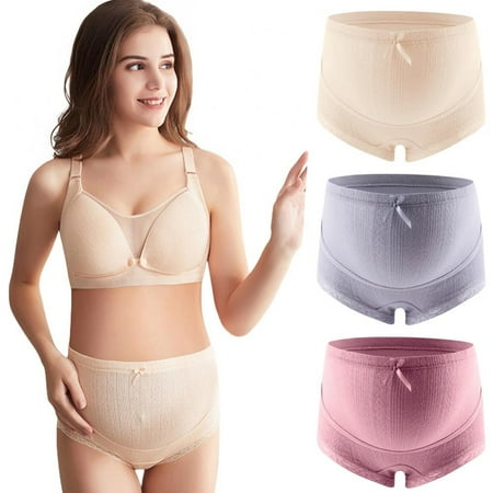 3-Pack High Waist Cotton Maternity Panties Pregnant Lace Trim Briefs Belly Support Maternity Underpants
3-Pack High Waist Cotton Maternity Panties Pregnant Lace Trim Briefs Belly Support Maternity Underpants