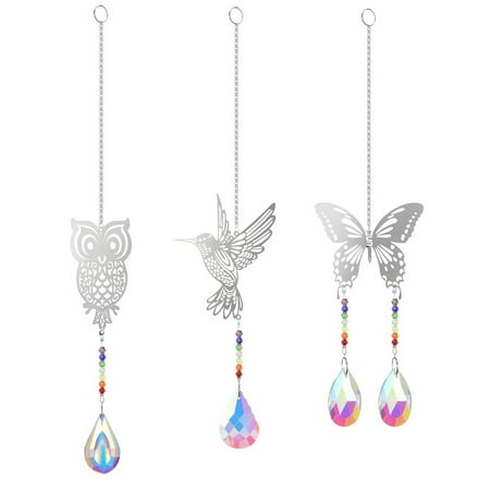 Viugreum 3Pcs Colorful Crystals Suncatcher | Butterfly Bird Owl Sun Catcher with Chain | Pendant Ornament Crystal Balls for Home Office Garden Decoration Window Decorations
Viugreum 3Pcs Colorful Crystals Suncatcher | Butterfly Bird Owl Sun Catcher with Chain | Pendant Ornament Crystal Balls for Home Office Garden Decoration Window Decorations