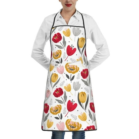 Rocae Tulips Flowers for Kitchen Aprons for Women Adjustable Cooking Kitchen Chef Apron for Men with Pockets
Rocae Tulips Flowers for Kitchen Aprons for Women Adjustable Cooking Kitchen Chef Apron for Men with Pockets