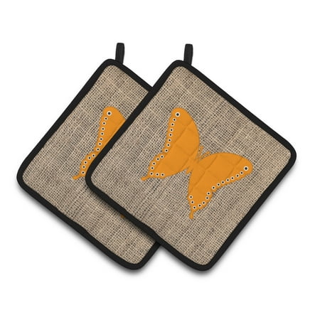 Caroline s Treasures BB1036-BL-OR-PTHD Butterfly Faux Burlap and Orange Pair of Pot Holders 7.5HX7.5W multicolor
Caroline s Treasures BB1036-BL-OR-PTHD Butterfly Faux Burlap and Orange Pair of Pot Holders 7.5HX7.5W multicolor