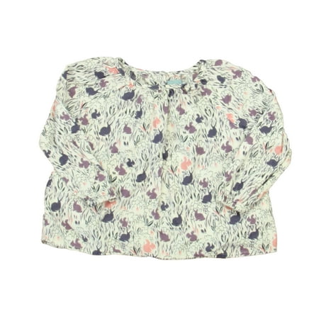 Pre-owned Gap Girls White | Purple | Pink Blouse size: 12-18 Months