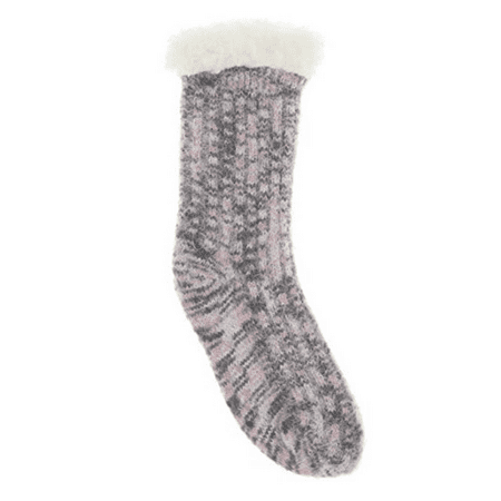 Alexa Rose Women s Fancy Knit Sherpa Lined Slipper Socks with Grippers - Pink & Grey
Alexa Rose Women s Fancy Knit Sherpa Lined Slipper Socks with Grippers - Pink & Grey
