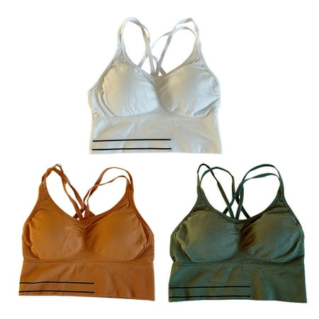 Strappy Sports Bras for Women - Criss Cross Back Sexy Wireless Padded Yoga Bra Cute Workout White+green+orange White+green+orange,G8036
Strappy Sports Bras for Women - Criss Cross Back Sexy Wireless Padded Yoga Bra Cute Workout White+green+orange White+green+orange,G8036