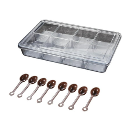 Seasoning Spices Box Multiuse with Cover and Spoon Clear Condiment Dispenser 8 Grids PC
Seasoning Spices Box Multiuse with Cover and Spoon Clear Condiment Dispenser 8 Grids PC