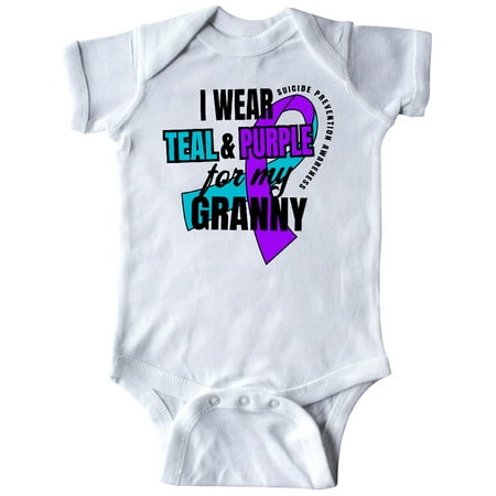 Inktastic Suicide Prevention I Wear Teal and Purple for My Granny Gift Baby Boy or Baby Girl Bodysuit
Inktastic Suicide Prevention I Wear Teal and Purple for My Granny Gift Baby Boy or Baby Girl Bodysuit