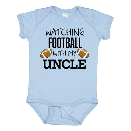 Inktastic Watching Football with My Uncle Gift Baby Boy or Baby Girl Bodysuit