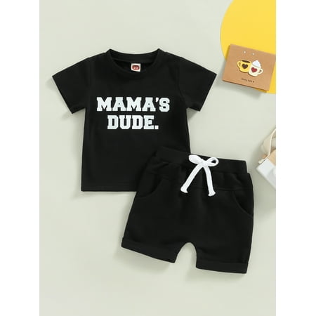 Baby Boy Outfits 6 12 18 24 Months Infant Boy Summer Short Clothes Set Mama s Dude Tops (Black 6-12 Months)
Baby Boy Outfits 6 12 18 24 Months Infant Boy Summer Short Clothes Set Mama s Dude Tops (Black 6-12 Months)