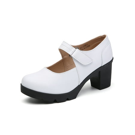 Tenmix Women Comfort Leather Shoe Party Anti-Slip Ankle Strap Pumps Work White 8
Tenmix Women Comfort Leather Shoe Party Anti-Slip Ankle Strap Pumps Work White 8