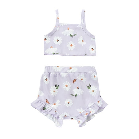 ZIYIXIN Summer Lovely Baby Girls Clothes 2pcs Flowers Printed Ruffles Strap Sleeveless Vest Tops Shorts Sets Purple 12-18 Months
ZIYIXIN Summer Lovely Baby Girls Clothes 2pcs Flowers Printed Ruffles Strap Sleeveless Vest Tops Shorts Sets Purple 12-18 Months