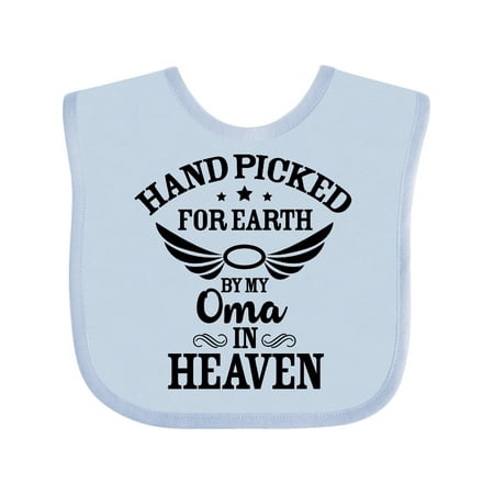 Inktastic Handpicked for Earth By My Oma in Heaven with Angel Wings Gift Baby Boy or Baby Girl Bib
Inktastic Handpicked for Earth By My Oma in Heaven with Angel Wings Gift Baby Boy or Baby Girl Bib
