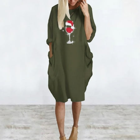 Aueoeo Fall Dresses for Wedding Guest Wedding Guest Dresses for Women Fall Plus Size Long Sleeve Dress for Women Crew Neck Christmas Print Dress Casual Dress
Aueoeo Fall Dresses for Wedding Guest Wedding Guest Dresses for Women Fall Plus Size Long Sleeve Dress for Women Crew Neck Christmas Print Dress Casual Dress