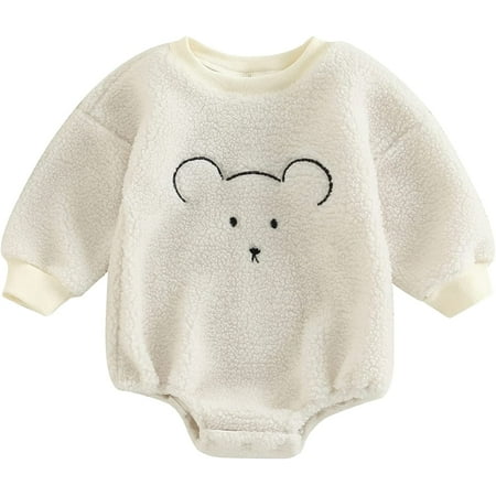 QWZNDZGR Baby Winter Warm Fleece Romper Long Sleeve Bear Embroidery One-Piece Bodysuit Clothes
QWZNDZGR Baby Winter Warm Fleece Romper Long Sleeve Bear Embroidery One-Piece Bodysuit Clothes