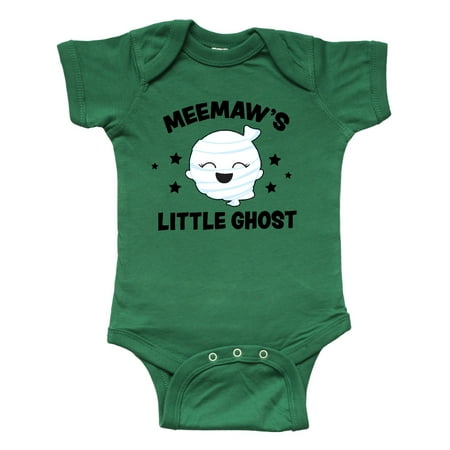 Inktastic Cute Meemaw s Little Ghost with Stars Gift Baby Girl Bodysuit