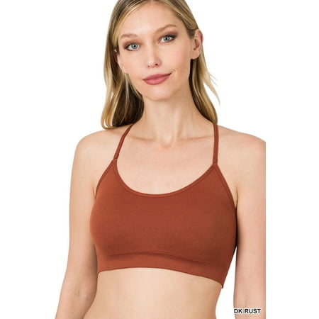 TheLovely Women & Plus Seamless Bralette Cross-Back Padded Sports Bras with Adjustable Strap
TheLovely Women & Plus Seamless Bralette Cross-Back Padded Sports Bras with Adjustable Strap