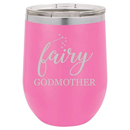 12 oz Double Wall Vacuum Insulated Stainless Steel Stemless Wine Tumbler Glass Coffee Travel Mug With Lid Fairy Godmother (Hot Pink)
12 oz Double Wall Vacuum Insulated Stainless Steel Stemless Wine Tumbler Glass Coffee Travel Mug With Lid Fairy Godmother (Hot Pink)