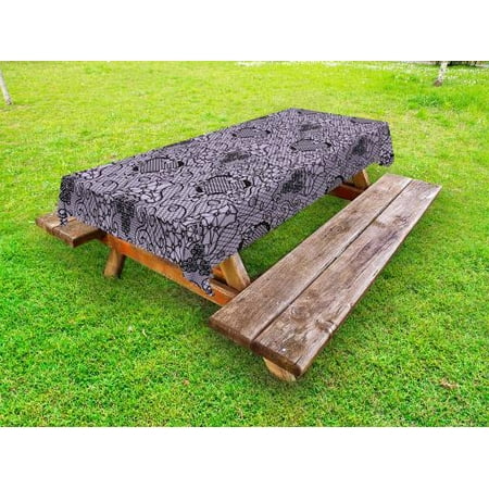 Gothic Outdoor Tablecloth Black Lace Style Needlecraft Pattern with Ornate Flowers Feminine Victorian Motifs Decorative Washable Fabric Picnic Table Cloth 58 X 84 Inches Lilac Black by Ambesonne
Gothic Outdoor Tablecloth Black Lace Style Needlecraft Pattern with Ornate Flowers Feminine Victorian Motifs Decorative Washable Fabric Picnic Table Cloth 58 X 84 Inches Lilac Black by Ambesonne