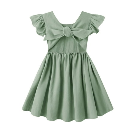 Dutebare Toddler Girls Dress Cotton Linen Ruffle Halter Sleeveless Kids Casual Summer Beach Party Dresses Green 120
Dutebare Toddler Girls Dress Cotton Linen Ruffle Halter Sleeveless Kids Casual Summer Beach Party Dresses Green 120