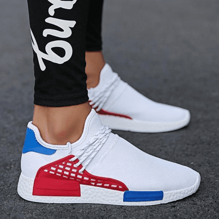 Women‘s Casual Knit Sneakers Low Top Lace Up Comfy Sport Shoes Women‘s Walking Shoes