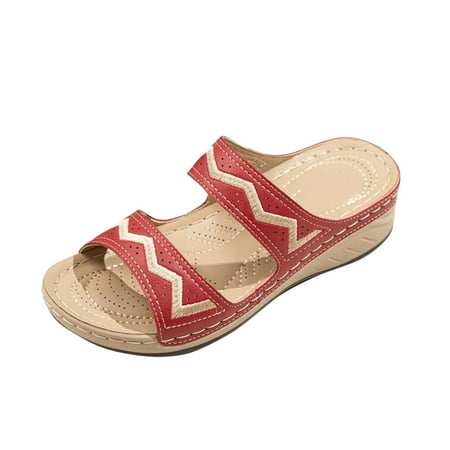 Juebong Women s Wedge Heel Flip Flops Multicolor Embroidered Sandals Slippers Red Size 8.5
Juebong Women s Wedge Heel Flip Flops Multicolor Embroidered Sandals Slippers Red Size 8.5
